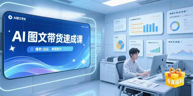 AI图文带货速成课，养号引流秘籍，爆款选品策略，美图制作全流程|HOOK协议网