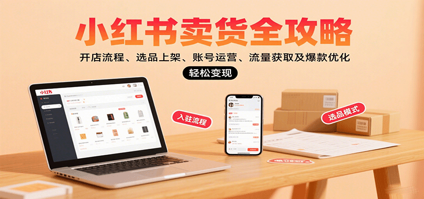 小红书卖货全攻略：开店流程、选品上架、账号运营、流量获取及爆款优化，轻松变现|HOOK协议网