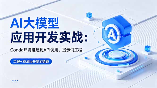 AI 大模型应用开发实战：Conda环境搭建到API调用，提示词工程+Skills开发全链路|一人科技公司导航
