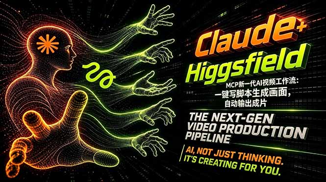 Claude+Higgsfield MCP新一代AI视频工作流：一键写脚本生成画面，自动输出成片|一人科技公司导航