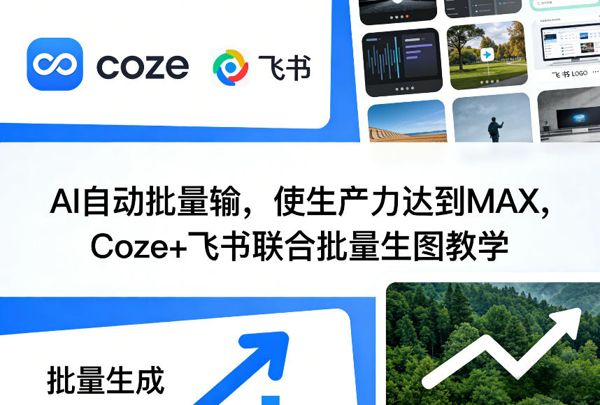 AI自动批量输，使生产力达到MAX，Coze+飞书联合批量生图教学|协议软件打粉软件