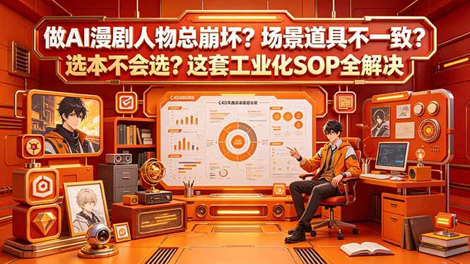 做AI漫剧人物总崩坏？场景道具不一致？选本不会选？这套工业化SOP全解决 (更新|一人科技公司导航