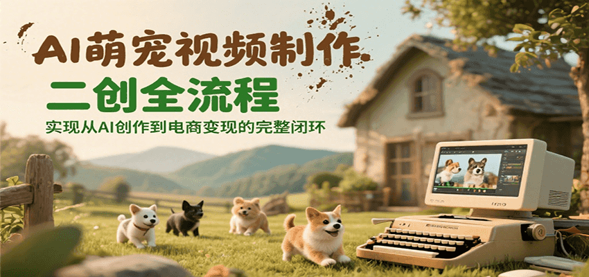 AI萌宠视频制作二创全流程，实现从AI创作到电商变现的完整闭环|HOOK协议网