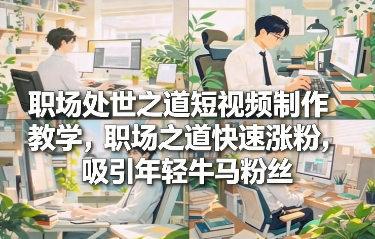 职场处世之道短视频制作教学，职场之道快速涨粉，吸引年轻牛马粉丝|HOOK协议网