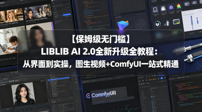 【保姆级无门槛】LIBLIB AI 2.0全新升级全教程：从界面到实操，图生视频+ComfyUI一站式精通|一人科技公司导航