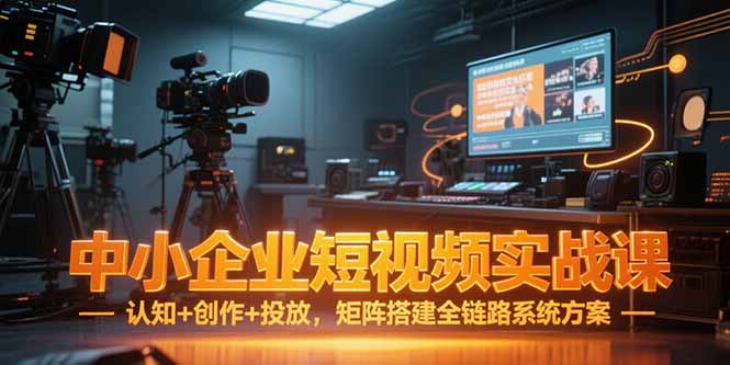 中小企业短视频实战课，认知+创作+投放，矩阵搭建全链路系统方案|HOOK协议网