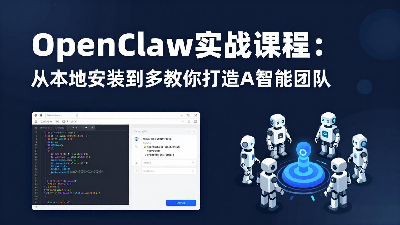 OpenClaw实战课程：从本地安装到多Agent协同，手把手教你打造AI智能团队|协议软件打粉软件