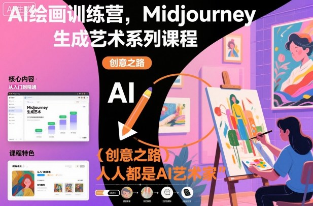 AI绘画训练营，Midjourney生成艺术系列课程，人人都是AI艺术家|HOOK协议网