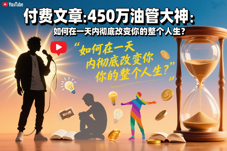 付费文章：450万油管大神：如何在一天内彻底改变你的整个人生？|HOOK协议网