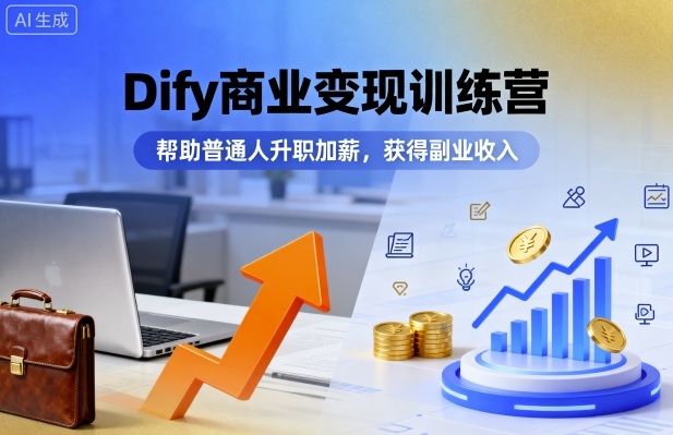Dify商业变现训练营，帮助普通人升职加薪，获得副业收入|HOOK协议网