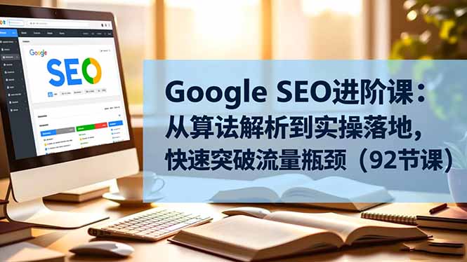 Google SEO进阶课：从算法解析到实操落地，快速突破流量瓶颈(92节课|HOOK协议网