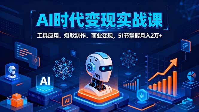 AI时代全场景实战课，工具应用、爆款制作、商业变现，51节掌握月入2万+|HOOK协议网