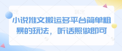 小说推文搬运多平台简单粗暴的玩法，听话照做即可|HOOK协议网