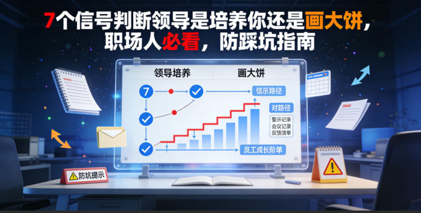 付费文章：7个信号判断领导是培养你还是画大饼，职场人必看，防踩坑指南|一人科技公司导航