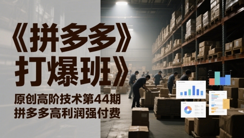 《拼多多打爆班》原创高阶技术第44期，拼多多高利润强付费|HOOK协议网