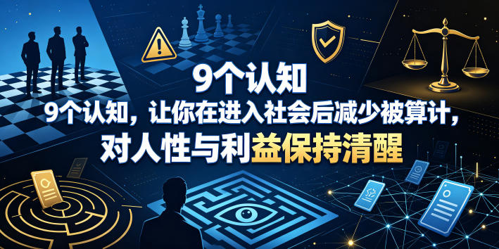 付费文章：9个认知，让你在进入社会后减少被算计，对人性与利益保持清醒|一人科技公司导航