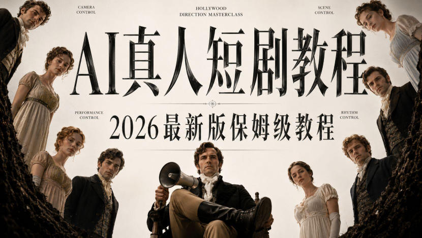 AI真人短剧制作全流程，AI视频大佬专为零基础研制的AI短剧教程，保姆级教程，新手一学就会！|一人科技OPC聚合软件