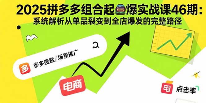 2025拼多多组合起爆实战课46期：系统解析从单品裂变到全店爆发的完整路径|HOOK协议网
