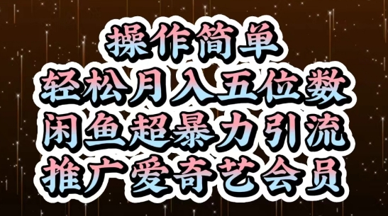 闲鱼超暴力引流推广爱奇艺会员，操作简单，轻松月入5位数|HOOK协议网
