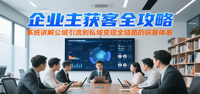 企业主获客全攻略，系统讲解公域引流到私域变现全链路的获客体系|HOOK协议网