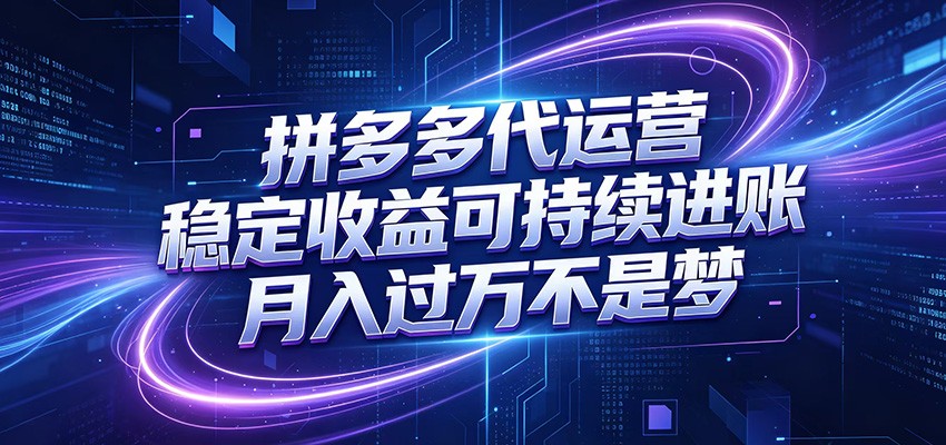 拼多多代运营，小白也能轻松月入过万，真实运营数据可查，全托管代运营|一人科技公司导航