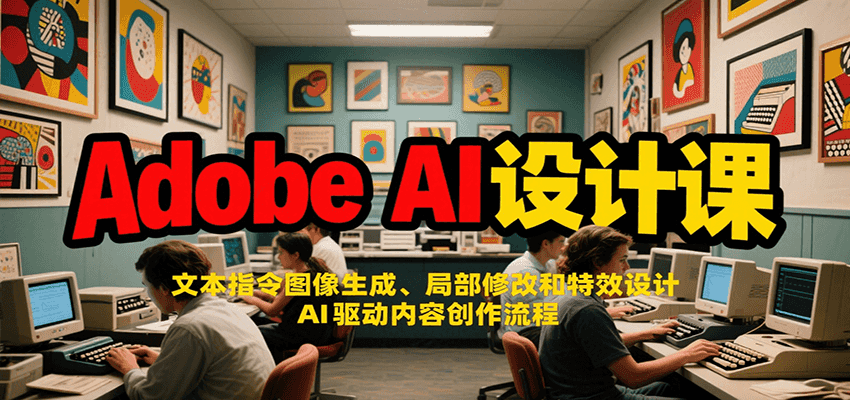 Adobe AI设计课：文本指令图像生成、局部修改和特效设计，AI驱动内容创作流程|HOOK协议网