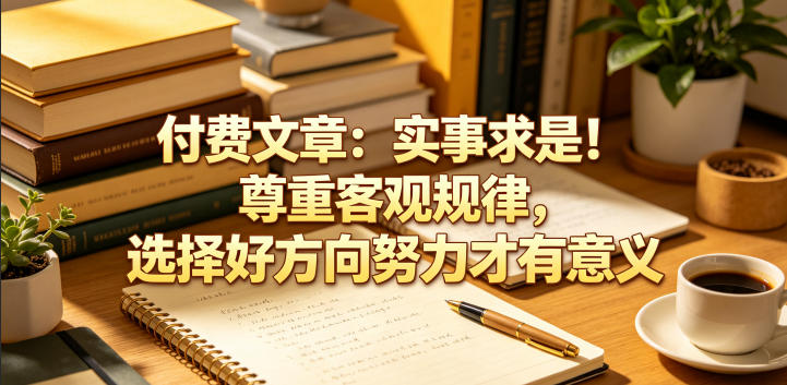 付费文章：实事求是！尊重客观规律，选择好方向努力才有意义|一人科技公司导航