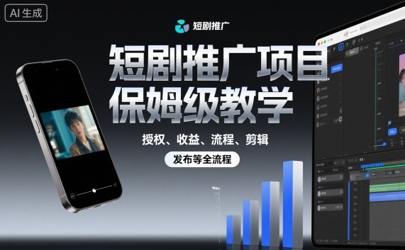 短剧推广项目保姆级教学，授权、收益、流程、剪辑，发布等全流程|HOOK协议网