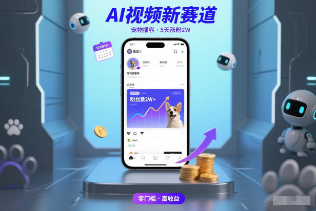 AI视频新赛道，宠物播客仅注册5天涨粉2W，收益非常可观|HOOK协议网