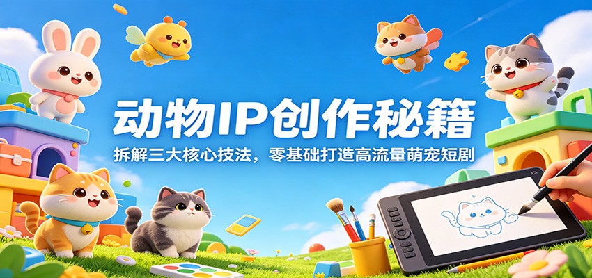 动物IP创作秘籍：拆解三大核心技法，零基础打造高流量萌宠短剧|一人科技公司导航