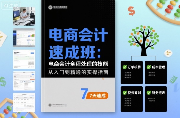 电商会计速成班，电商会计全程处理的技能|HOOK协议网