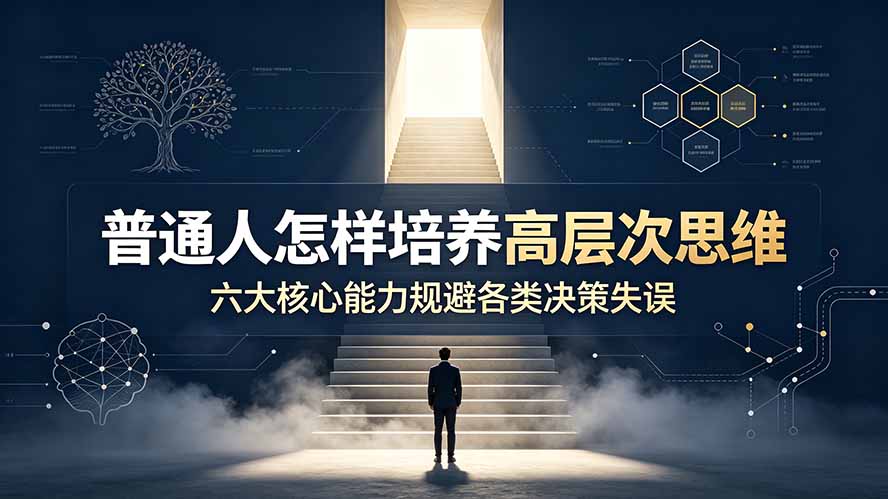 付费文章：普通人怎样培养高层次思维，六大核心能力规避各类决策失误|一人科技OPC聚合软件