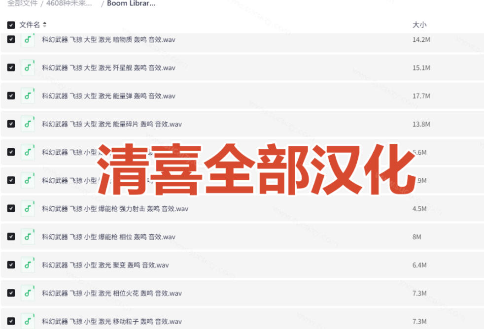 顶级音效合集！4600+种未来科幻武器开枪射击战斗音效素材合集，全部中文汉化Boom Library–Cyber W|一人科技OPC聚合软件