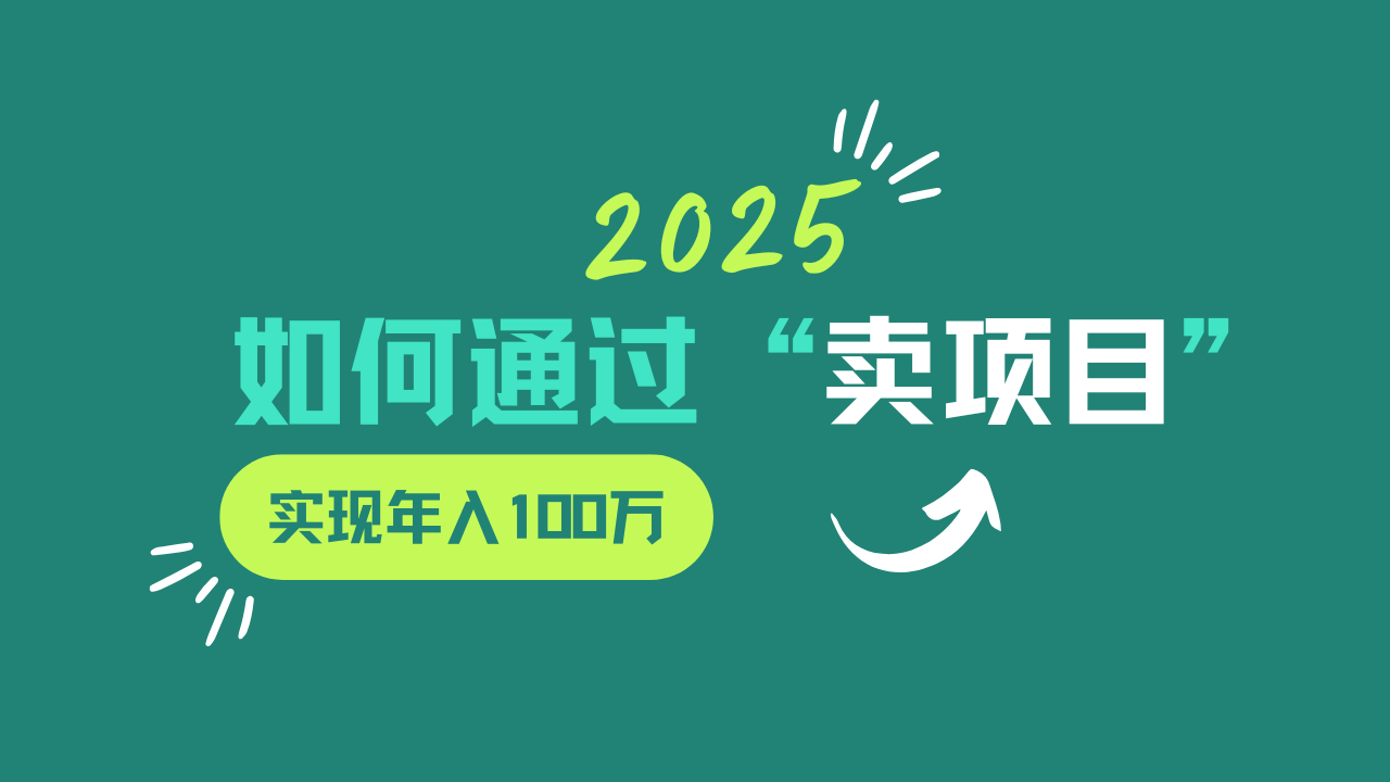 2025年如何通过“卖项目”实现年入100w|HOOK协议网