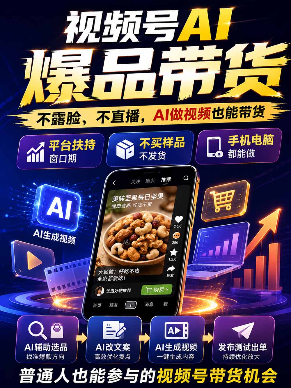 图片[2]|2026视频号AI爆品带货训练营-9月开课｜不露脸不直播，AI做视频发视频号，有人下单，你赚佣金，轻松单日佣金1000+|一人科技OPC聚合软件