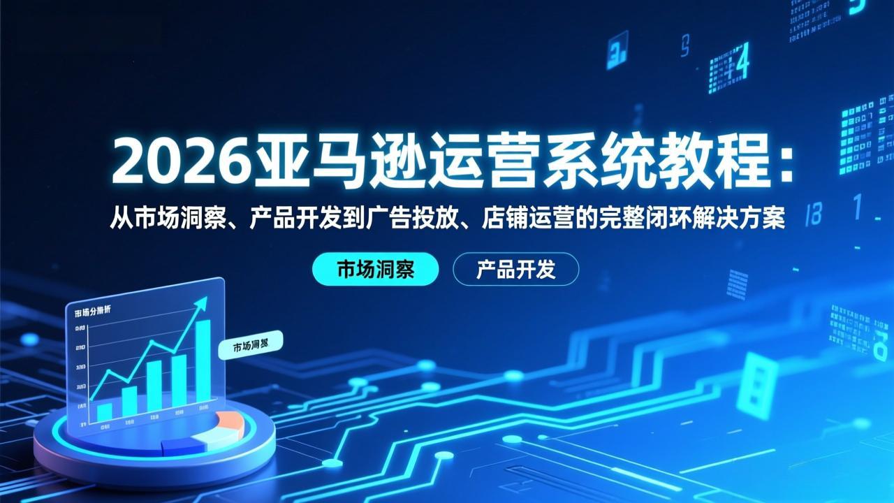 2026亚马逊运营系统教程：从市场洞察、产品开发到广告投放、店铺运营的完整闭环解决方案|HOOK协议网