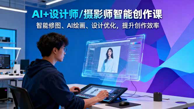 AI+设计师/摄影师智能创作课：智能修图、AI绘画、设计优化，提升创作效率|HOOK协议网