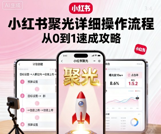 小红书聚光详细操作流程，小红书聚光从0到1速成攻略|HOOK协议网