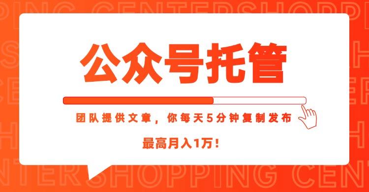【公众号托管 】我提供文章，你每天５分钟复制发布，最高月入1W|HOOK协议网