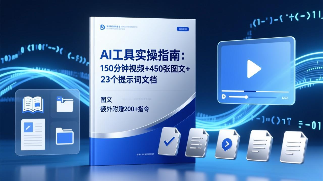AI工具实操指南：150分钟视频+450张图文+23个提示词文档，额外附赠200+指令|协议软件打粉软件