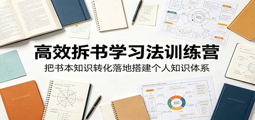 高效拆书学习法训练营，把书本知识转化落地搭建个人知识体系|一人科技公司导航