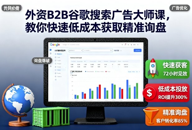 外资B2B谷歌搜索广告大师课，教你快速低成本获取精准询盘|HOOK协议网
