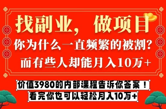 价值3980的网创内部课程，告诉你互联网创业月入10个W的秘密【揭秘】|HOOK协议网