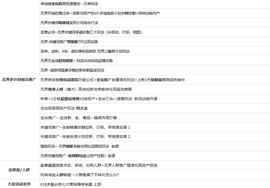 图片[2]|2026淘天开单秘籍PRO实战陪跑课程：全套落地运营玩法，一站式解决淘宝流量低、不出单难题(更新260823|一人科技OPC聚合软件