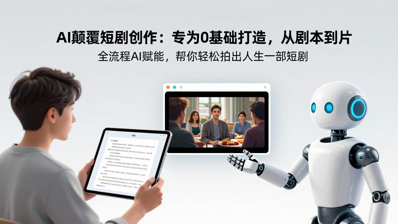 AI颠覆短剧创作：专为0基础打造，从剧本到成片全流程AI赋能，帮你轻松拍出人生第一部短剧|协议软件打粉软件