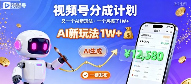 视频号分成计划：又一个AI新玩法，一个月搞了1W+，纯AI生成，一键发布即可|HOOK协议网