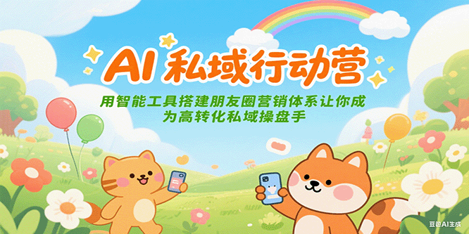 AI私域行动营：用智能工具搭建朋友圈营销体系让你成为高转化私域操盘手|HOOK协议网