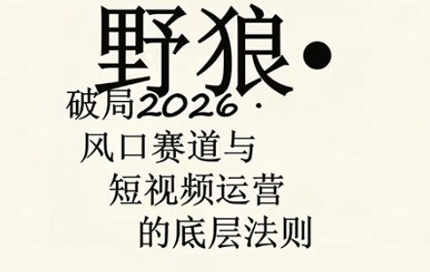 野狼团队·多平台实操运营课，覆盖AI口播、服装、好物、漫剪等热门玩法(更新4月)|协议软件打粉软件