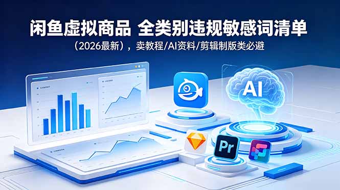 闲鱼虚拟商品 全类别违规敏感词清单(2026最新|一人科技公司导航