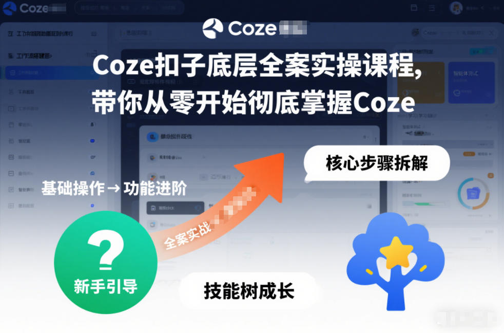 Coze扣子底层全案实操课程，带你从零开始彻底掌握Coze(更新7月)|一人科技OPC聚合软件